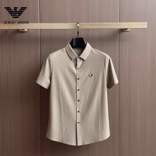 Armani Shirts Short Sleeved For Men #1436925 $52.00 USD, Wholesale Replica Armani Shirts