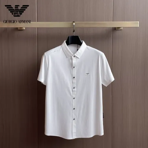 Armani Shirts Short Sleeved For Men #1436943 $52.00 USD, Wholesale Replica Armani Shirts