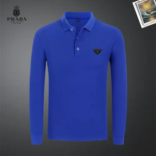Prada T-Shirts Long Sleeved For Men #1437357