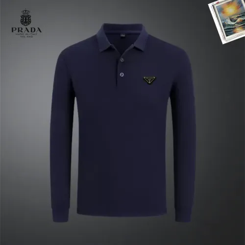 Prada T-Shirts Long Sleeved For Men #1437358