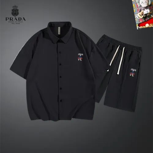 Prada Tracksuits Short Sleeved For Men #1437596