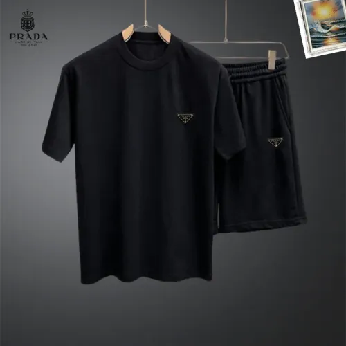 Prada Tracksuits Short Sleeved For Men #1437641