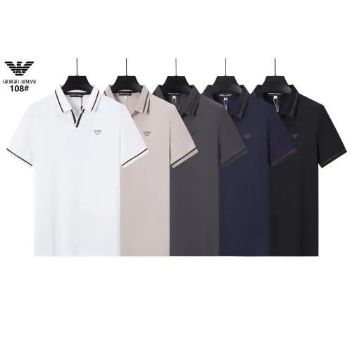 Replica Armani T-Shirts Short Sleeved For Men #1438195 $39.00 USD for Wholesale
