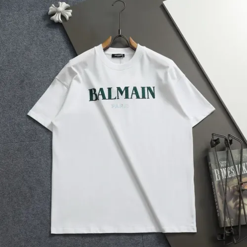 Balmain T-Shirts Short Sleeved For Unisex #1438197 $36.00 USD, Wholesale Replica Balmain T-Shirts
