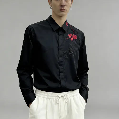 Replica Armani Shirts Long Sleeved For Men #1438375 $68.00 USD for Wholesale