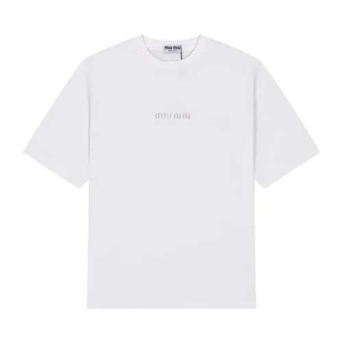 MIU MIU T-Shirts Short Sleeved For Unisex #1438441 $41.00 USD, Wholesale Replica MIU MIU T-Shirts