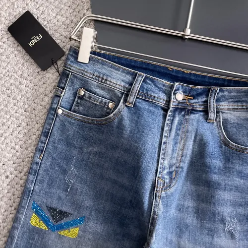 Replica Fendi Jeans For Men #1438458 $72.00 USD for Wholesale