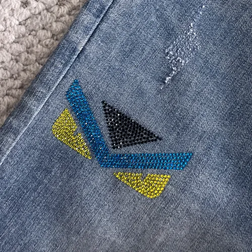 Replica Fendi Jeans For Men #1438458 $72.00 USD for Wholesale