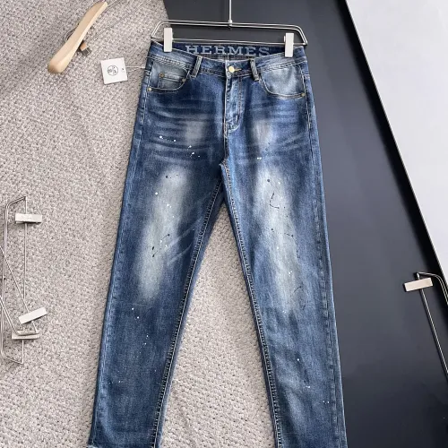 Replica Hermes Jeans For Men #1438492 $72.00 USD for Wholesale