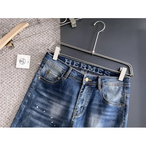 Replica Hermes Jeans For Men #1438492 $72.00 USD for Wholesale