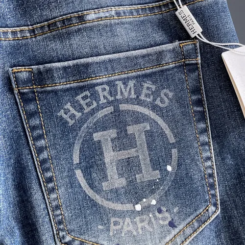 Replica Hermes Jeans For Men #1438492 $72.00 USD for Wholesale