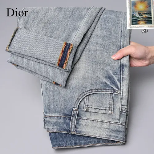 Replica Christian Dior Jeans For Men #1438529 $48.00 USD for Wholesale