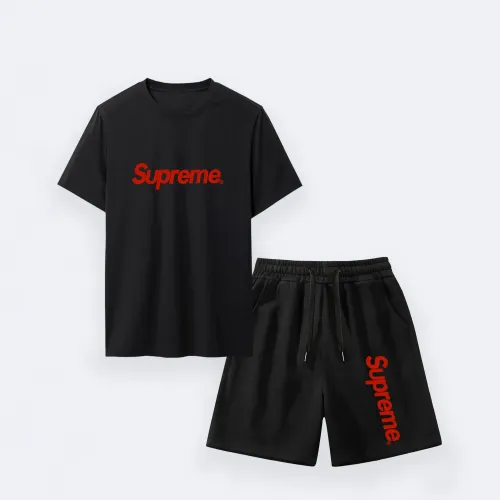 Supreme Trancksuits Short Sleeved For Men #1438828 $42.00 USD, Wholesale Replica Supreme Trancksuits