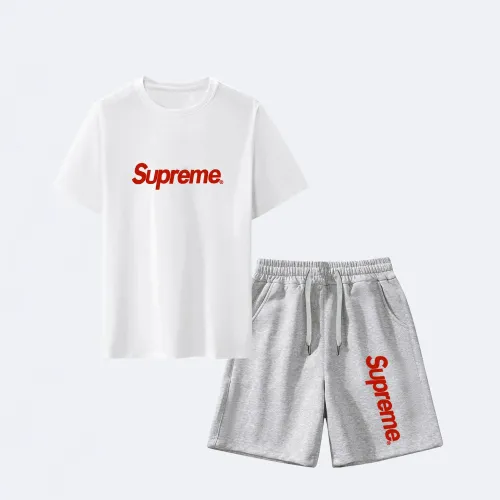 Supreme Trancksuits Short Sleeved For Men #1438829 $42.00 USD, Wholesale Replica Supreme Trancksuits
