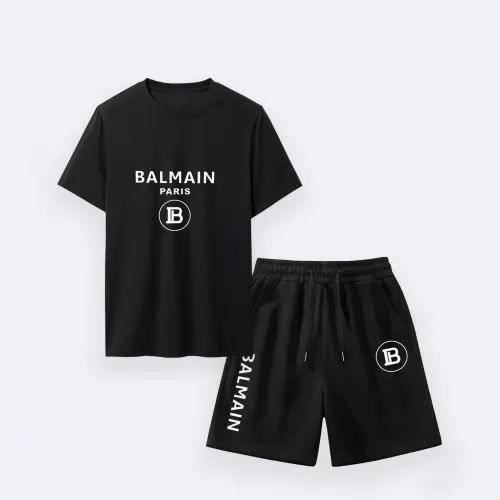 Balmain Tracksuits Short Sleeved For Men #1438831 $42.00 USD, Wholesale Replica Balmain Tracksuits