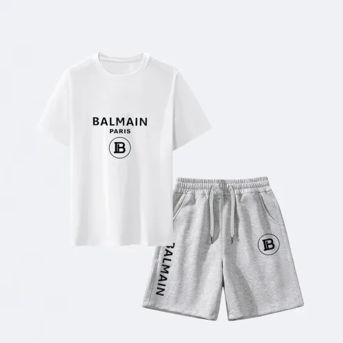 Balmain Tracksuits Short Sleeved For Men #1438832 $42.00 USD, Wholesale Replica Balmain Tracksuits
