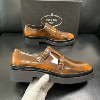 $150.00 USD Prada Leather Shoes For Men #1434751